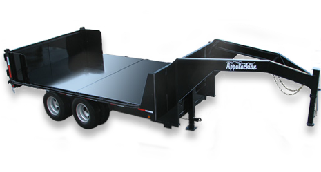 dump gooseneck trailers tandem dual appalachian sides special flatbed contractor grade lb