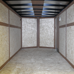 interior of tandem axle trailer