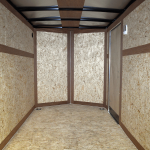 interior of single axle trailer