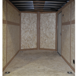 interior of single axle trailer