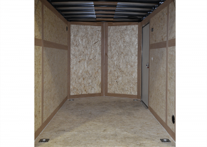 interior of single axle trailer