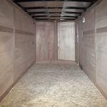 interior of light duty single axle trailer