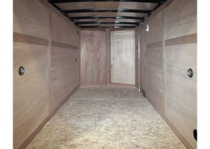 interior of light duty single axle trailer