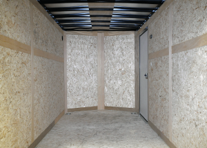 interior of single axle trailer