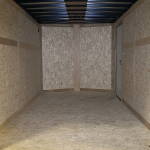 interior of tandem axle contractor grade trailer