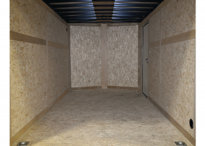 interior of tandem axle contractor grade trailer