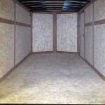 interior of contractor grade tandem axle trailer