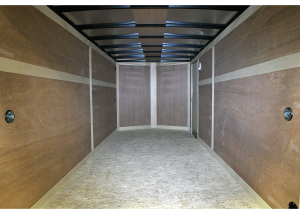 interior of light duty trailer