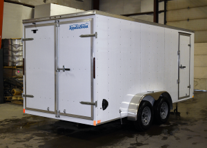 white tandem axle light duty trailer