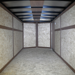 Interior of tandem axle trailer