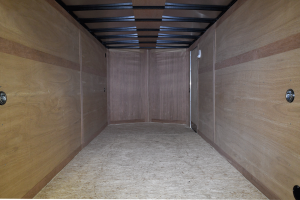 interior of tandem axle trailer