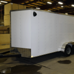 white tandem axle trailer