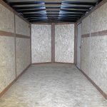 interior of tandem axle trailer