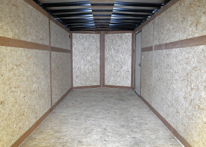 interior of tandem axle trailer