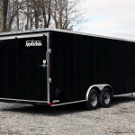 Rear of Loaded Car Trailer