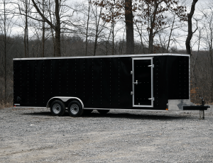 Side view of Loaded Car Trailer