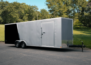 tandem axle loaded car trailer