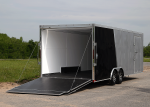 tandem axle loaded car trailer