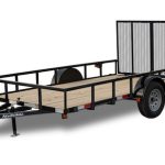 A utility trailer is pictured. It can undergo trailer maintenance to ensure it's safe and reliable on the road.